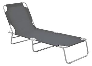 Sezlong, Pasein, Antracit, 185x55x24 cm