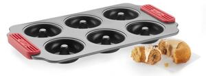 Форма за понички Lekue 1009477, 31x18x3 см, Незалепващо керамично покритие, Стомана, +4°C / +240°C, Черен