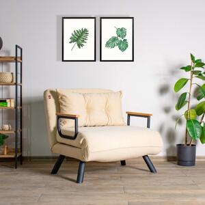 Разтегателен фотьойл тип диван Sando Single Cream