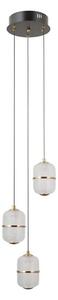 ITALUX PND-34375-3-BK - LED полилей на кабел ALANI 3xLED/5W/230V 3000K черно/златисто