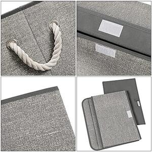 Комплект от 3 кутии за съхранение, Songmics, Сив, 38x25x25 см