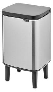 Кош за боклук Brabantia Bo Small Hi 1006642, 4 л, Плавно и безшумно отваряне, Противоплъзгаща основа, Устойчив на пръстови отпечатъци, Инокс/Мат