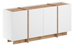 Бял скрин от декор от бор с отвор за кабели 180x80x45 cm Dorma – Kalune Design