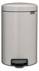 Кош за боклук с педал Brabantia NewIcon 1010440, 12 л, Плавно затваряне, Противоплъзгаща основа, Светлосив