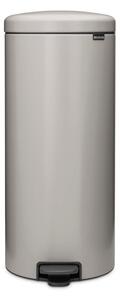 Кош за боклук с педал Brabantia NewIcon 1010442, 30 л, Плавно затваряне, Противоплъзгаща основа, Светлосив