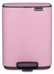 Кош за боклук Brabantia Bo Pedal 1010445, 7 л, Плавно затваряне, Гумирана основа, Розов