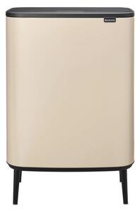 Кош за боклук Brabantia Bo Touch Hi 1010457, 60 л, Странични отвори за пренасяне, Регулируеми крака, Бежов