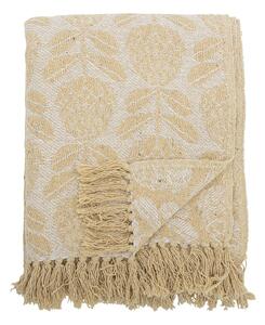 Жълто одеяло със смес от памук 130x155 cm Pratello – Bloomingville