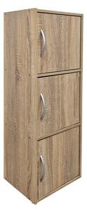 Гардероб с 3 врати, Soline, дъб, 34.5x40x90.5 см