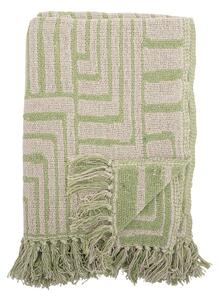 Зелено одеяло със смес от памук 130x155 cm Velva – Bloomingville