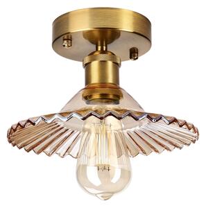 Плафониера TRISH 1xE27/15W/230V, златиста/димчато бежова