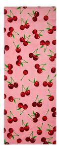 Розова памучна плажна кърпа 78x200 cm Cherries – Catherine Lansfield