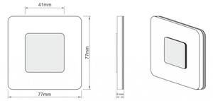 LDST SW-01-B-BZ8 - LED стълбищна лампа SWIFT 8xLED1,2W/230V бяла 6500K