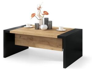 СПЕЙС Дъб Крафт злато/Черен - РАЗТЕГАТЕЛНА ХОЛНА МАСА С ПОВДИГАЩ МЕХАНИЗЪМ