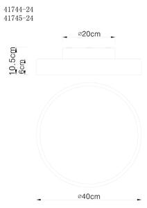 Globo 41744-24 - LED Димируем плафон WISS LED/24W/230V + д.у