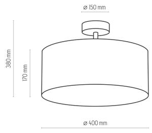 Висящ полилей RONDO 4xE27/15W/230V ⌀ 40 см бежов