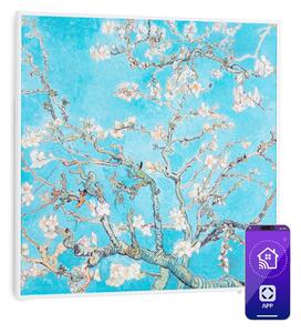 Klarstein Wonderwall Air Art Smart, инфрачервен нагревател, 60 х 60 см, 350 W, бадемов цвят