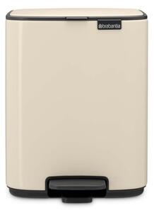Кош за боклук Brabantia Bo Pedal 1010077, 7 л, Плавно затваряне, Гумирана основа, Бежов