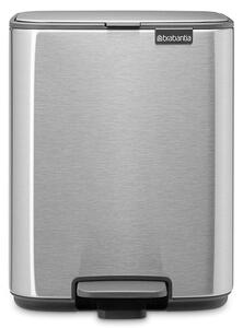 Кош за боклук Brabantia Bo Pedal 1010142, 7 л, Плавно затваряне, Гумирана основа, Устойчив на пръстови отпечатъци, Инокс