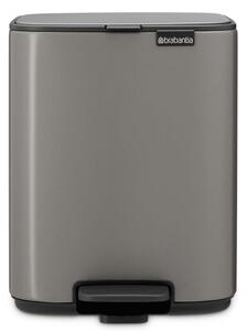 Кош за боклук Brabantia Bo Pedal 1010127, 7 л, Плавно затваряне, Гумирана основа, Тъмносив