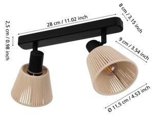 Eglo 44139 - Точково осветително тяло SEAGARD 2xE14/40W/230V бежово/черно
