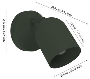 Eglo 44132 - Стенно спот осветително тяло TILSTON 1xE14/40W/230V зелено
