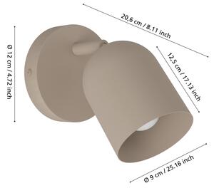Eglo 44161 - Стенно точково осветително тяло TILSTON 1xE14/40W/230V бежово