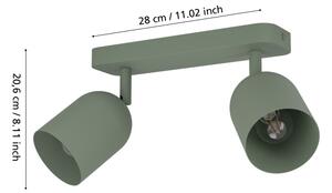 Eglo 44133 - Точково осветително тяло TILSTON 2xE14/40W/230V зелено