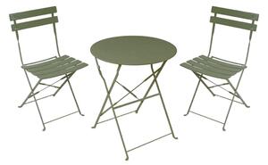 BISTRO SET Градински мебели Маслиново зелен 400-000018
