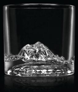 Комплект чаши за уиски LIITON 1009930 Mount Rainier, 260 мл, 2 бр, Удебелени стени, 3D дъно с форма на Връх Рейниър, Прозрачен