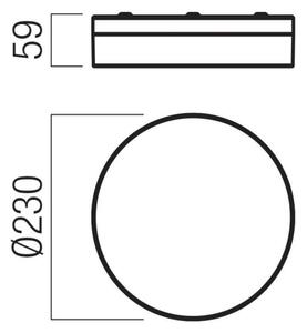 Redo 01-3735 - LED Плафониера FRISBI LED/12W/230V 3000/4000K IP44 черен