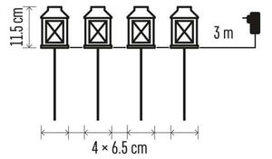LED Екстериорен декорация 4xLED/5W/230V IP44
