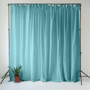 Тюркоазено ленено перде 140x170 cm Coastal Blue – Linen Tales