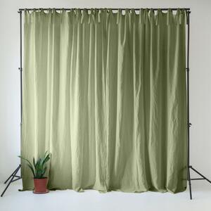 Светлозелено ленено перде 140x170 cm Sage – Linen Tales
