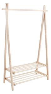 Стойка за дрехи от масивен бор в светло естествен цвят 100x150x41 cm Cole – Jotex
