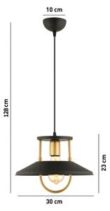 Пендел 1xE27/40W/230V черен/златист