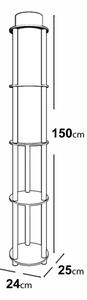 Подова лампа с рафтове NOTO 1xE27/40W/230V бежова/черна