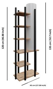 Подова лампа с рафтове MODA DOR 1xE27/40W/230V черен/кафяв