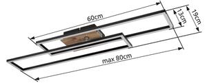 Globo 67208-30 - LED Плафониера DAKARI LED/30W/230V 3000K 60x80 см черен