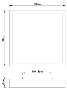 Globo 416080AD1 - LED Плафониера DORO LED/12W/230V 3000K 30x30 см