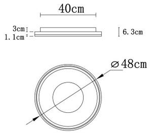 Globo 48558-48 - LED таванно осветление EILA LED/48W/230V пр.48 см + DO