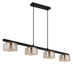 Globo 16055-4HG - LED Пендел HIGGINS 4xGX53/6W/230V опушен/кафяв