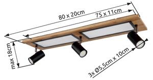 Globo 67306D1 - LED точково осветително тяло ULLA LED/24W/230V + 3xGU10/5W