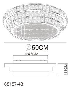 Globo 68157-48 - LED таван KLARA LED/48W/230V пр. 50 см + ДУ