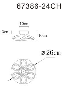 Globo 67386-24CH - LED таванна лампа MELISAND 24W/230V, Ø 26 см, златна