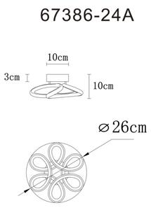 Globo 67386-24A - LED таванно осветително MELISAND LED/24W/230V Ø26 см черно