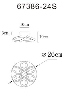 Globo 67386-24S - LED таванно осветително MELISAND 24W/230V, Ø 26 см, мат хром