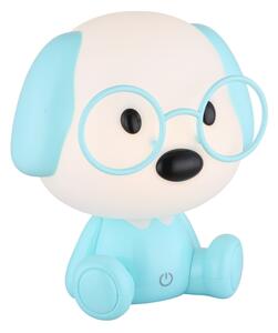 Globo 21761B - LED детска нощна лампа PUPPY 1W/5V 500 mAh синя