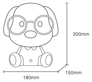 Globo 21761B - LED детска нощна лампа PUPPY 1W/5V 500 mAh синя