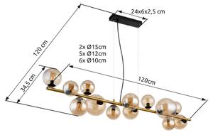 Globo 56135-13H - LED полилей на кабел RIHA 13xG9/3,5W/230V месинг